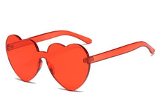 New Fashion cute sexy retro Love Heart  Rimless Sunglasses Women Luxury Brand Designer Sun glasses Eyewear Candy Color UV400