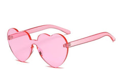 New Fashion cute sexy retro Love Heart  Rimless Sunglasses Women Luxury Brand Designer Sun glasses Eyewear Candy Color UV400