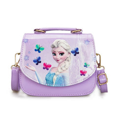 Disney Kindergarten Girl Frozen Princess Shoulder Bag PU Children cartoon Elsa Handbags Travel Outlet Crossbody Bag