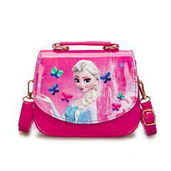 Disney Kindergarten Girl Frozen Princess Shoulder Bag PU Children cartoon Elsa Handbags Travel Outlet Crossbody Bag