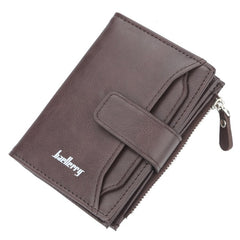 Baellerry Men Wallets Fashion Short Desigh Zipper Card Holder Men Leather Purse Solid Coin Pocket High Quality Male Purse