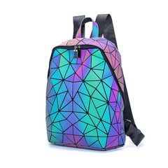 Brand Design Luminous Backpack Sequin women Backpack set for girl chain shoulder bag School Female Backbag Folding purse set