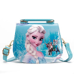 Disney Kindergarten Girl Frozen Princess Shoulder Bag PU Children cartoon Elsa Handbags Travel Outlet Crossbody Bag