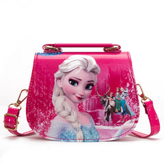 Disney Kindergarten Girl Frozen Princess Shoulder Bag PU Children cartoon Elsa Handbags Travel Outlet Crossbody Bag