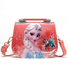 Disney Kindergarten Girl Frozen Princess Shoulder Bag PU Children cartoon Elsa Handbags Travel Outlet Crossbody Bag