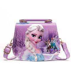 Disney Kindergarten Girl Frozen Princess Shoulder Bag PU Children cartoon Elsa Handbags Travel Outlet Crossbody Bag