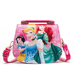 Disney Kindergarten Girl Frozen Princess Shoulder Bag PU Children cartoon Elsa Handbags Travel Outlet Crossbody Bag