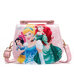 Disney Kindergarten Girl Frozen Princess Shoulder Bag PU Children cartoon Elsa Handbags Travel Outlet Crossbody Bag