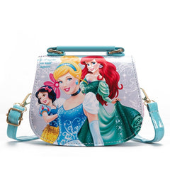 Disney Kindergarten Girl Frozen Princess Shoulder Bag PU Children cartoon Elsa Handbags Travel Outlet Crossbody Bag