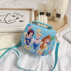 Disney Kindergarten Girl Frozen Princess Shoulder Bag PU Children cartoon Elsa Handbags Travel Outlet Crossbody Bag