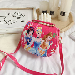 Disney Kindergarten Girl Frozen Princess Shoulder Bag PU Children cartoon Elsa Handbags Travel Outlet Crossbody Bag