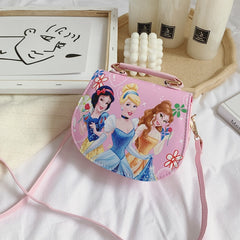 Disney Kindergarten Girl Frozen Princess Shoulder Bag PU Children cartoon Elsa Handbags Travel Outlet Crossbody Bag