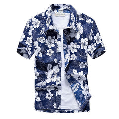 Pink Hawaiian Beach Short Sleeve Shirt Men 2020 Summer Fashion Palm Tree Print Tropical Aloha Shirts Mens Party Holiday Chemise