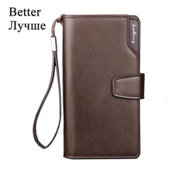 Baellerry Men Wallets Long Style High Quality Card Holder Male Purse Zipper Large Capacity Brand PU Leather Wallet For Men