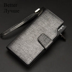 Baellerry Men Wallets Long Style High Quality Card Holder Male Purse Zipper Large Capacity Brand PU Leather Wallet For Men