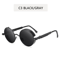 Metal Steampunk Sunglasses Men Women Fashion Round Glasses Brand Design Vintage Sun Glasses High Quality Oculos de sol