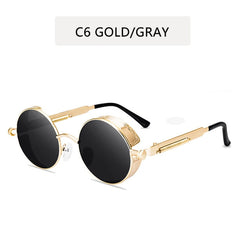 Metal Steampunk Sunglasses Men Women Fashion Round Glasses Brand Design Vintage Sun Glasses High Quality Oculos de sol