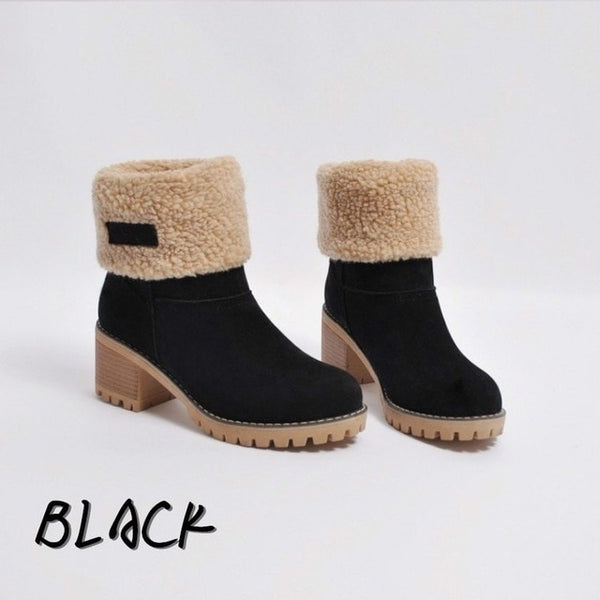 Gold Catalpa - women boots winter shoes Hoof Heels Snow Boots Slip-On shoes