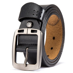 BISON DENIM Men Belt For Men Cowskin Genuine Leather Personality Men belt Buckle Quality Male Brown Strap Vintage Jeans N71223