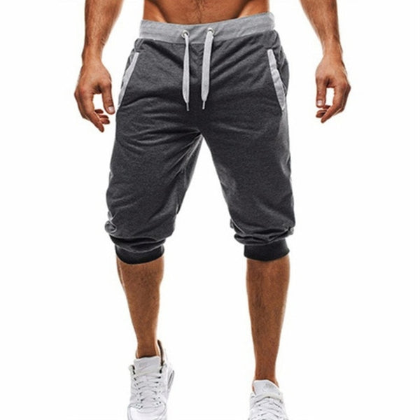 Summer men Leisure Men Knee Length Shorts Color Patchwork Joggers Short Sweatpants Trousers Men Bermuda Shorts roupa masculina