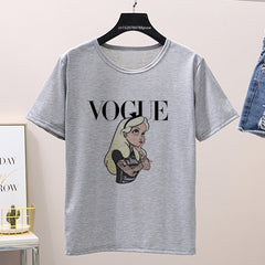 Women 2020 Summer Graphic Tee Shirt Femme Funny Princess Vogue Harajuku T Shirt Korean Tops Kawaii Streetwear Camiseta Mujer