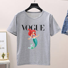 Women 2020 Summer Graphic Tee Shirt Femme Funny Princess Vogue Harajuku T Shirt Korean Tops Kawaii Streetwear Camiseta Mujer