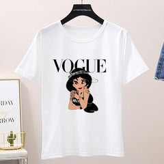 Women 2020 Summer Graphic Tee Shirt Femme Funny Princess Vogue Harajuku T Shirt Korean Tops Kawaii Streetwear Camiseta Mujer