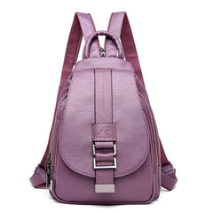 Women Leather Backpacks Vintage Female Shoulder Bag Sac a Dos Travel Ladies Bagpack Mochilas School Bags For Girls Preppy