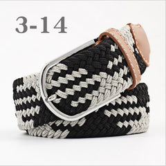 ZLD Hot Colors Men Women Casual Knitted pin buckle Belt Woven Canvas Elastic Stretch Belts Plain Webbing 2020 fashion 105-110cm