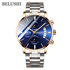 Men's Watch Luxury Brand BELUSHI High-end Man Business Casual Watches Mens Waterproof Sports