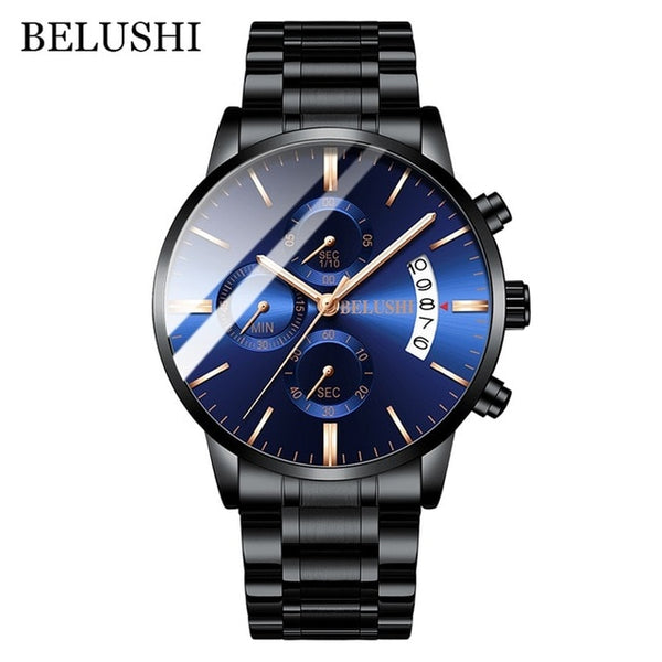 Men's Watch Luxury Brand BELUSHI High-end Man Business Casual Watches Mens Waterproof Sports