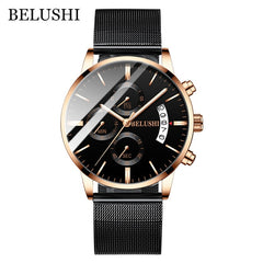 Men's Watch Luxury Brand BELUSHI High-end Man Business Casual Watches Mens Waterproof Sports