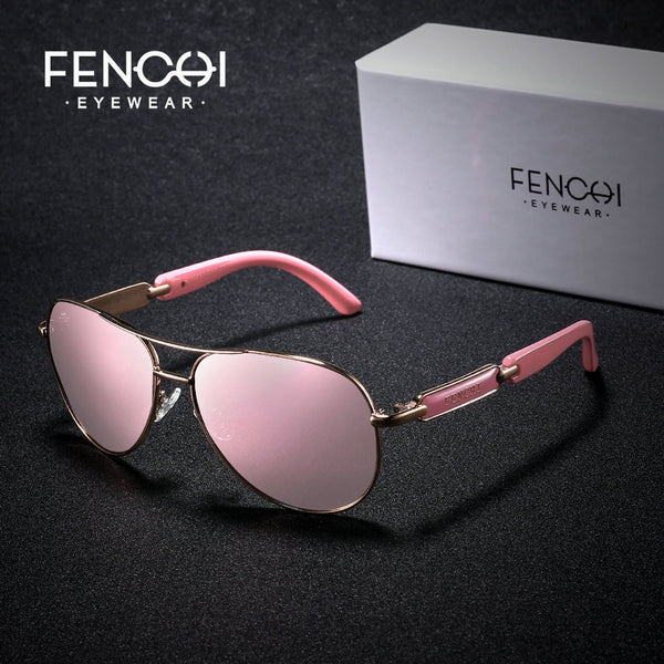 FENCHI Polarized Sunglasses Women Vintage Brand Glasses Driving Pilot Pink Mirror sunglasses Men ladies oculos de sol feminino