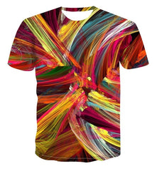 Spiral geometry 3D print T-shirt summer top new men's Multi Size stacked solid T-shirt short sleeve o-neck beach T-shirt