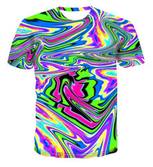 Spiral geometry 3D print T-shirt summer top new men's Multi Size stacked solid T-shirt short sleeve o-neck beach T-shirt