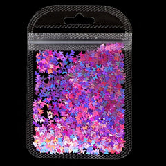 Holographic Butterfly Shape Nail Art Glitter Micro Laser Star Flakes 3D Silver Gold Sequins Polish Manicure Nail Decoration