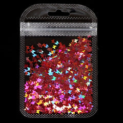 Holographic Butterfly Shape Nail Art Glitter Micro Laser Star Flakes 3D Silver Gold Sequins Polish Manicure Nail Decoration