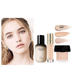 Pudaier Face Foundation Makeup Set Liquid Foundation Cream Matte Foundation Base Face ALL Concealer Cosmetic Professional base