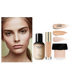 Pudaier Face Foundation Makeup Set Liquid Foundation Cream Matte Foundation Base Face ALL Concealer Cosmetic Professional base