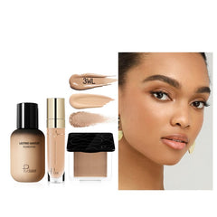 Pudaier Face Foundation Makeup Set Liquid Foundation Cream Matte Foundation Base Face ALL Concealer Cosmetic Professional base