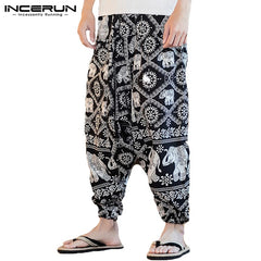 Baggy Cotton Linen Harem Pants Men Hip-hop Women Plus Size Wide Leg Trousers Casual Vintage Long Pants Pantalones Hombre 2020