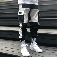 Streetwear Men's Multi Pockets Cargo Hip Hop Casual Male Track Pants Joggers Trousers