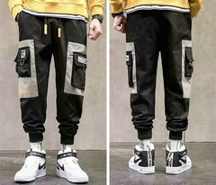 Streetwear Men's Multi Pockets Cargo Hip Hop Casual Male Track Pants Joggers Trousers