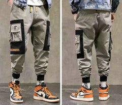 Streetwear Men's Multi Pockets Cargo Hip Hop Casual Male Track Pants Joggers Trousers