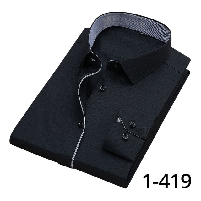 DAVYDAISY Hot Sale High Quality Men Shirt Long Sleeve Twill Solid Causal  Formal Business Shirt Brand Man Dress Shirts DS085