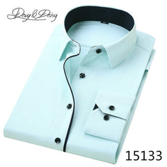 DAVYDAISY Hot Sale High Quality Men Shirt Long Sleeve Twill Solid Causal  Formal Business Shirt Brand Man Dress Shirts DS085