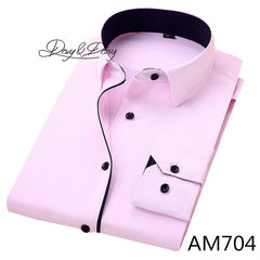 DAVYDAISY Hot Sale High Quality Men Shirt Long Sleeve Twill Solid Causal  Formal Business Shirt Brand Man Dress Shirts DS085