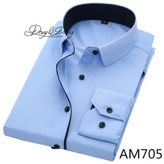 DAVYDAISY Hot Sale High Quality Men Shirt Long Sleeve Twill Solid Causal  Formal Business Shirt Brand Man Dress Shirts DS085