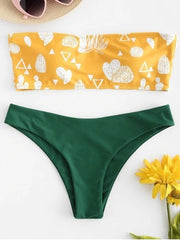 Sunflower Printed Bikini Set Sexy  Swimwear Women 2020 Mujer Push Up Padded Biquini Bathers Bandage Bathing Suit Swimsuit Bikini