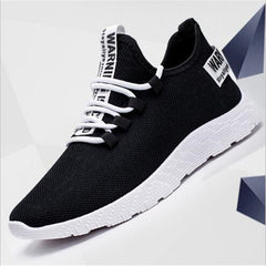 New Mesh Men Sneakers Casual Lace-up Sneakers Breathable No-slip For Male Tennis Flying Weaving Tourist Leisure Sports Shoes